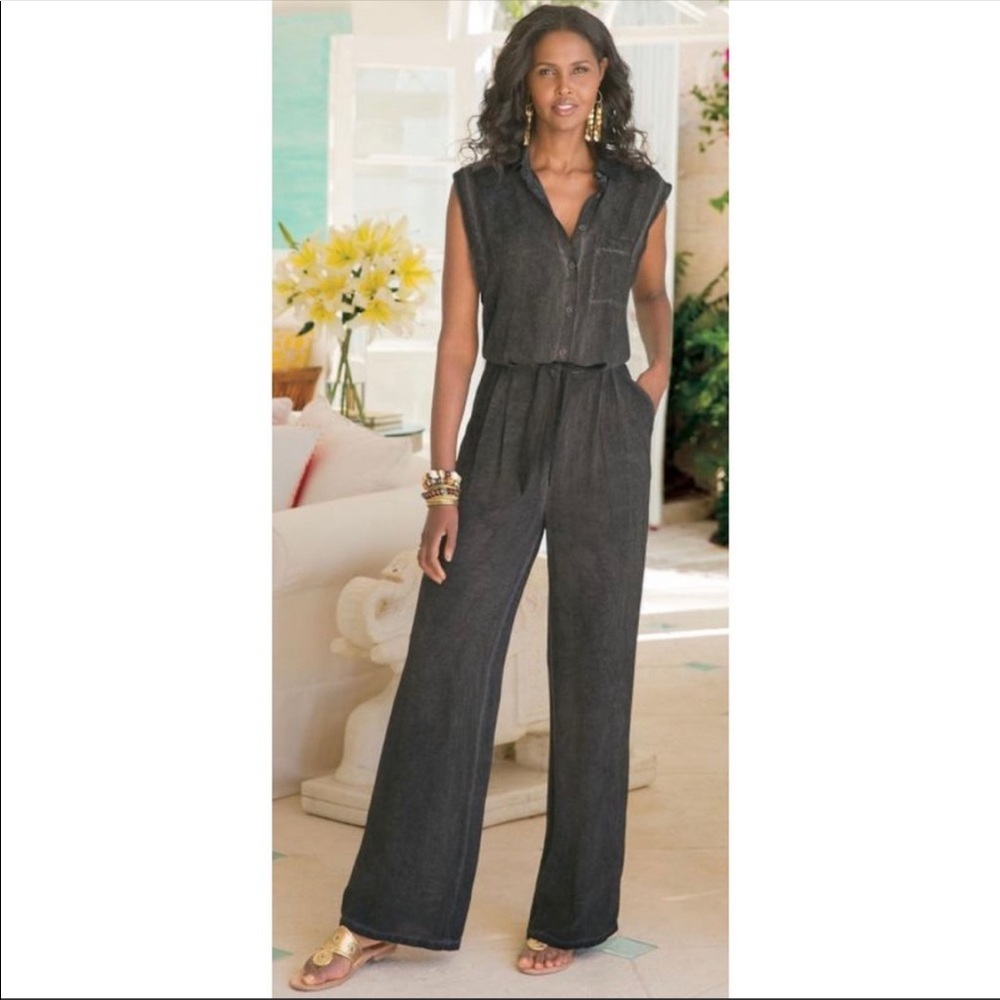 Soft Surroundings Camilla Rayon Jumpsuit Size 2X